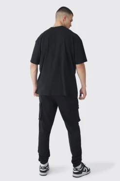 boohooMAN Tall Woven Tab Slim Fit Cargo Joggers | UK| Trousers|Joggers