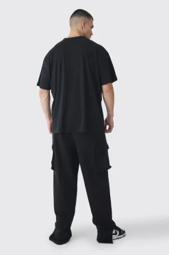 boohooMAN Tall Woven Tab Split Hem Relaxed Cargo Joggers | UK| Trousers|Joggers