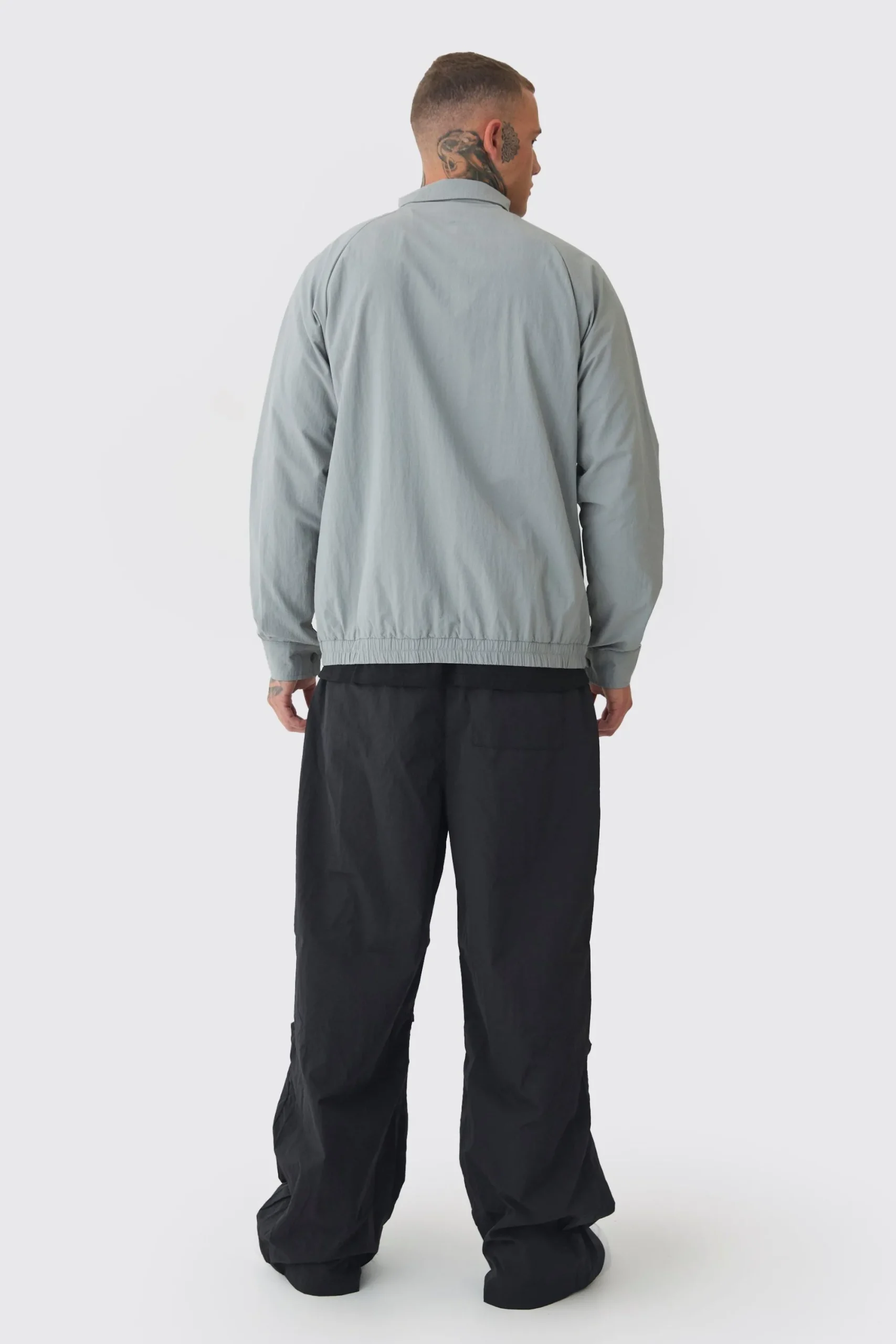 boohooMAN Tall Zip Up Lightweight Funnel Neck Jacket | UK| Coats & Jackets