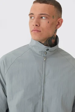 boohooMAN Tall Zip Up Lightweight Funnel Neck Jacket | UK| Coats & Jackets