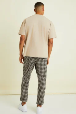 boohooMAN Tapered Pintuck Crop Elasticated Waist Smart Jogger | UK| Suits & Tailoring|Trousers
