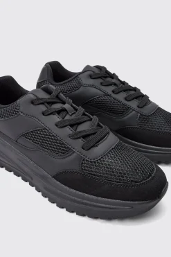 boohooMAN Tech Mesh Runner Trainer | UK| Trainers & Hi-Tops