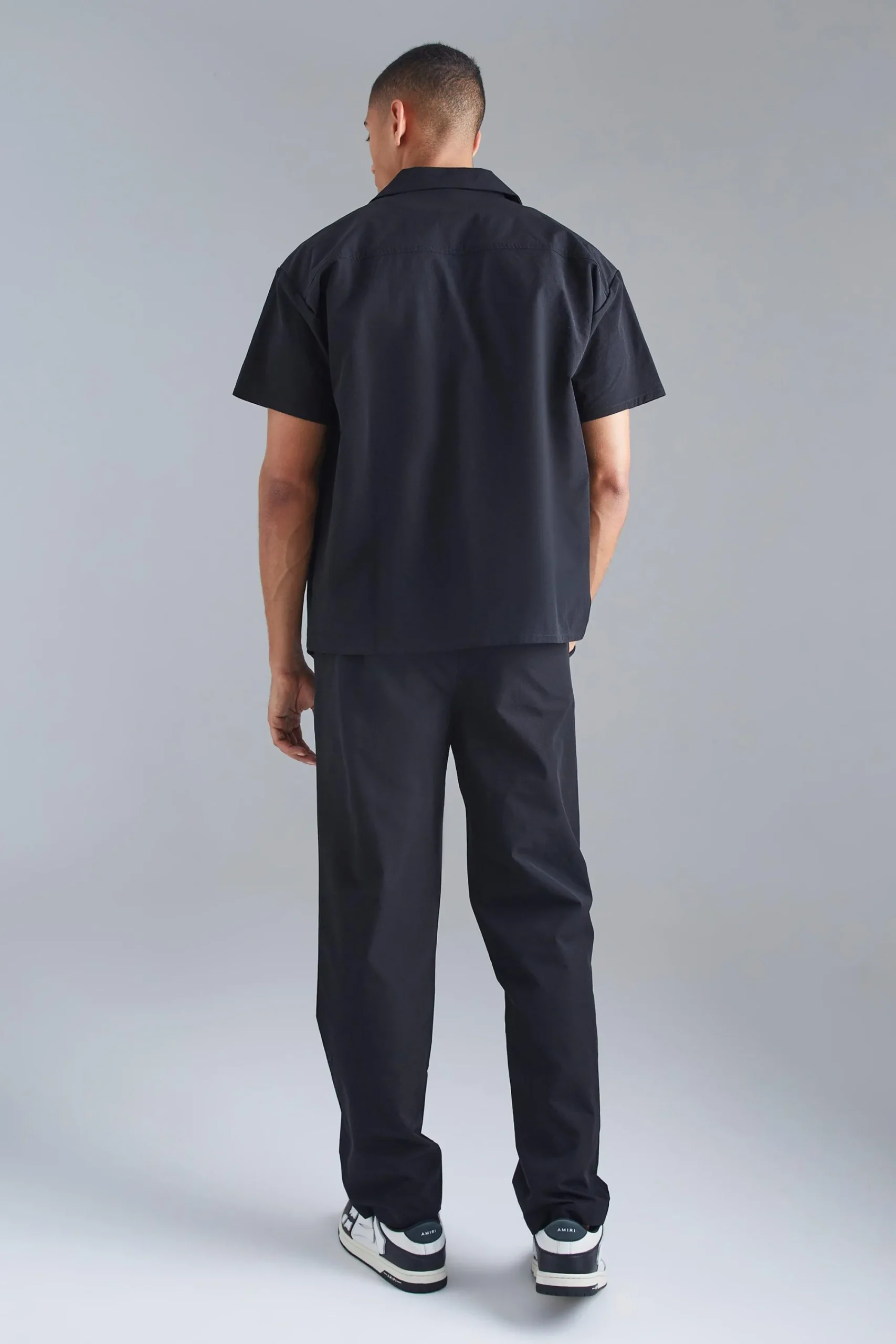 boohooMAN Technical Stretch Boxy Shirt & Trouser | UK| Sets & Co-Ords