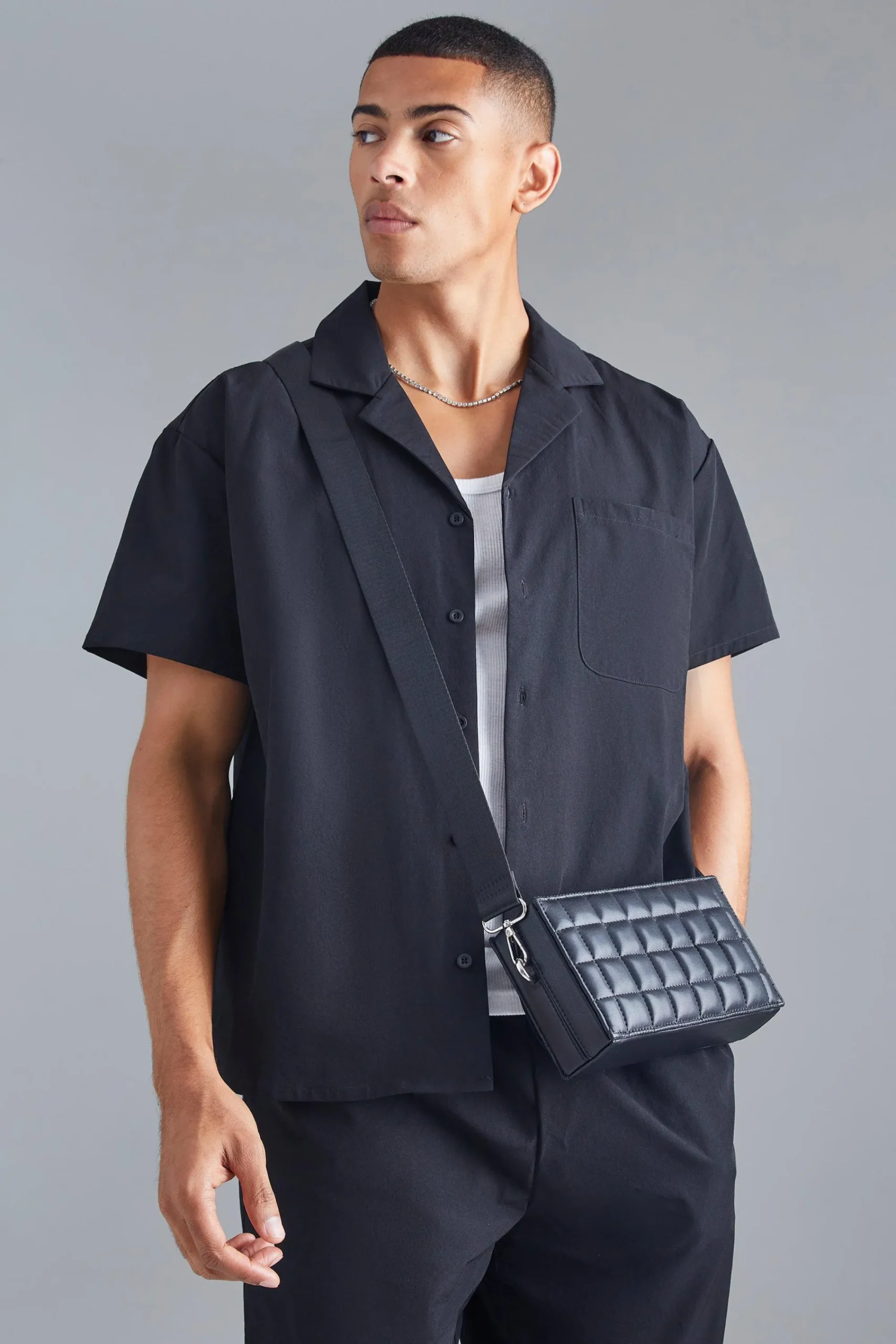 boohooMAN Technical Stretch Boxy Shirt & Trouser | UK| Sets & Co-Ords