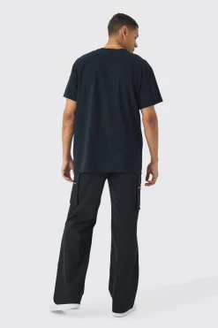 boohooMAN Technical Stretch Cargo Parachute Pants | UK| Trousers|Cargos
