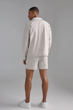 boohooMAN Technical Stretch Concealed Placket Smart Harrington | UK| Sets & Co-Ords|Coats & Jackets