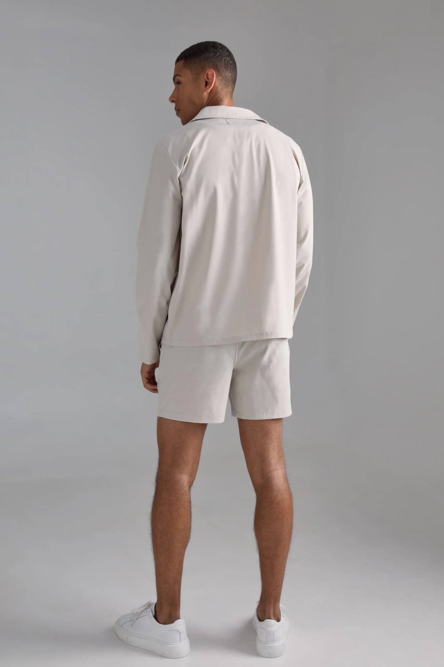 boohooMAN Technical Stretch Concealed Placket Smart Harrington | UK| Sets & Co-Ords|Coats & Jackets