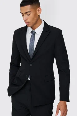boohooMAN Technical Stretch Slim Fit Blazer | UK| Suits & Tailoring