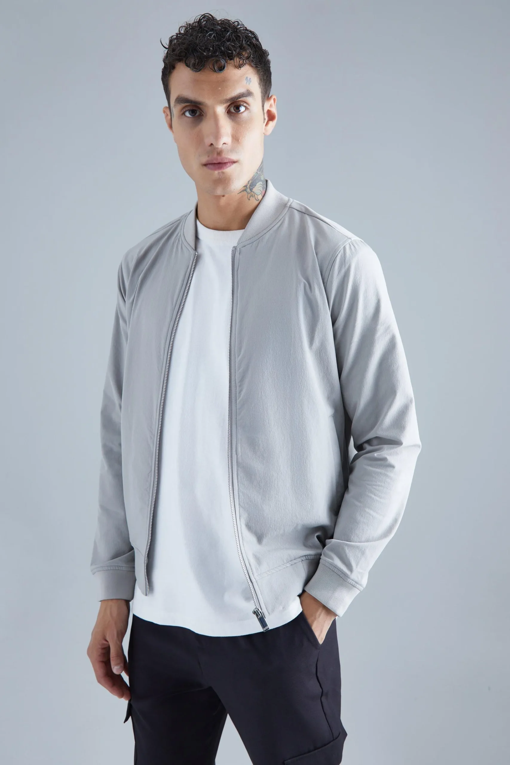 boohooMAN Technical Stretch Smart Bomber | UK| Coats & Jackets