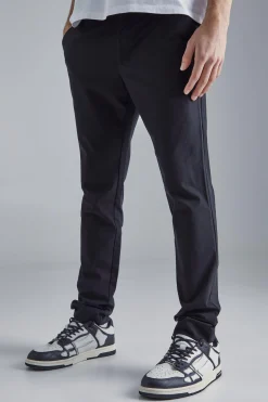 boohooMAN Technical Stretch Tailored Slim Fit Trousers | UK| Trousers