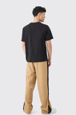 boohooMAN Technical Stretch Zip Gusset Wide Leg Trousers | UK| Trousers