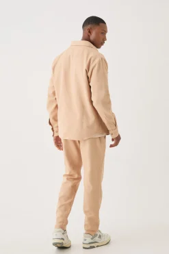 boohooMAN Textured Button Through Overshirt | UK| Shirts|Sets & Co-Ords