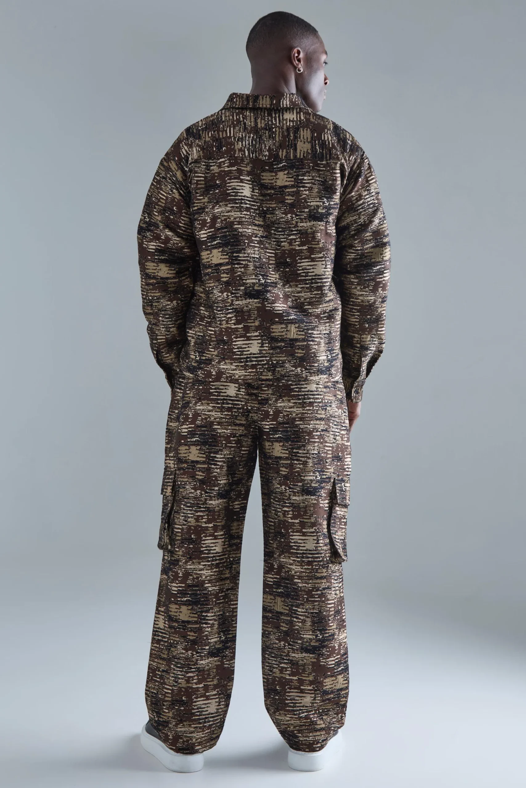 boohooMAN Textured Camo Patch Pocket Overshirt | UK| Sets & Co-Ords
