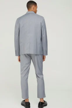 boohooMAN Textured Double Breasted Suit Jacket | UK| Suits & Tailoring