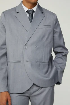 boohooMAN Textured Double Breasted Suit Jacket | UK| Suits & Tailoring