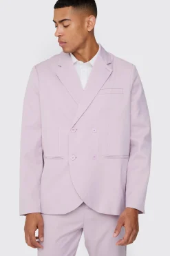 boohooMAN Textured Double Breasted Suit Jacket | UK| Suits & Tailoring