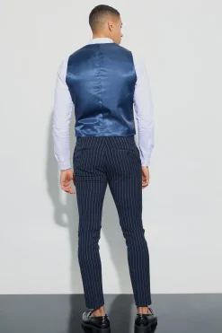 boohooMAN Textured Double Breasted Waistcoat | UK| Suits & Tailoring