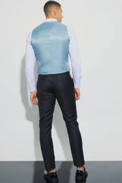 boohooMAN Textured Double Breasted Waistcoat | UK| Suits & Tailoring