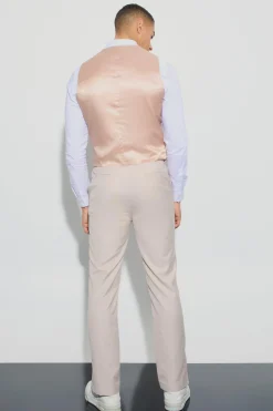 boohooMAN Textured Double Breasted Waistcoat | UK| Suits & Tailoring