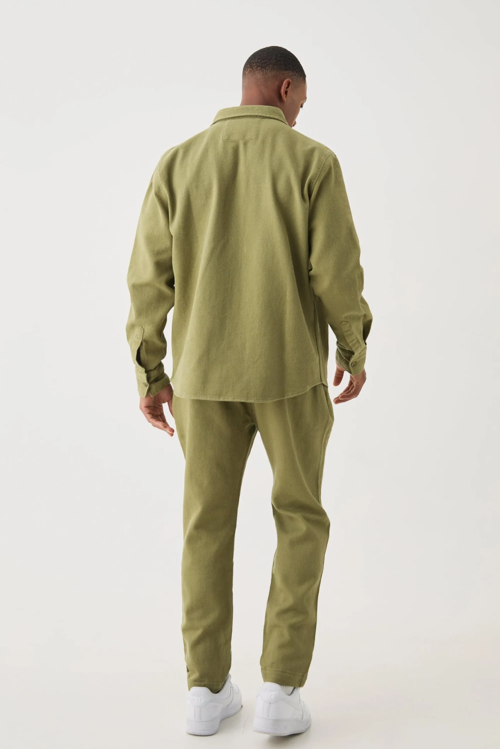 boohooMAN Textured Elasticated Waist Straight Fit Trousers | UK| Trousers|Sets & Co-Ords