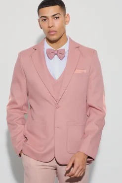 boohooMAN Textu Elbow Patch Slim Fit Blazer | UK| Suits & Tailoring