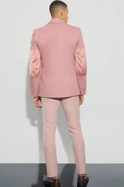 boohooMAN Textu Elbow Patch Slim Fit Blazer | UK| Suits & Tailoring