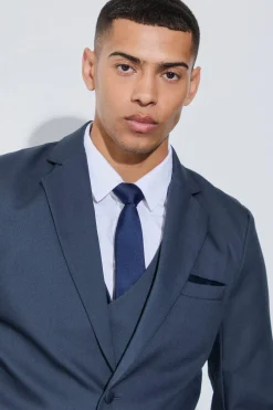 boohooMAN Textured Elbow Patch Slim Fit Blazer | UK| Suits & Tailoring