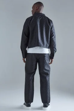 boohooMAN Textured Geo Tapered Trouser | UK| Sets & Co-Ords