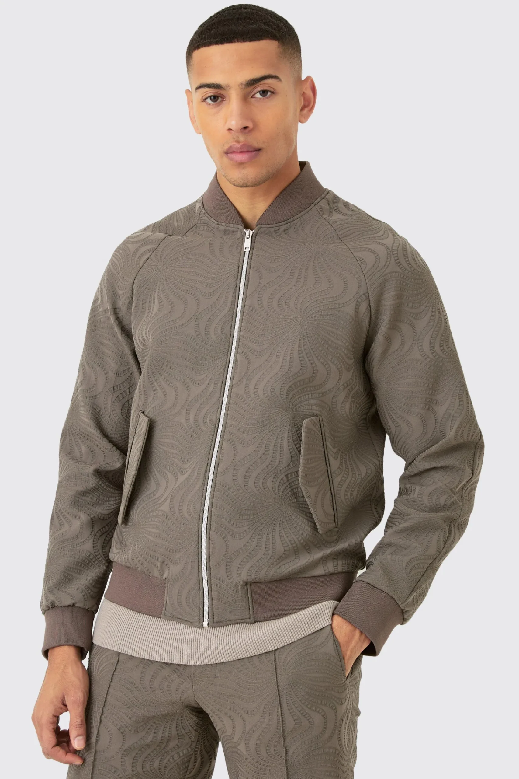 boohooMAN Textured Regular Fit Tailored Bomber Jacket | UK| Suits & Tailoring