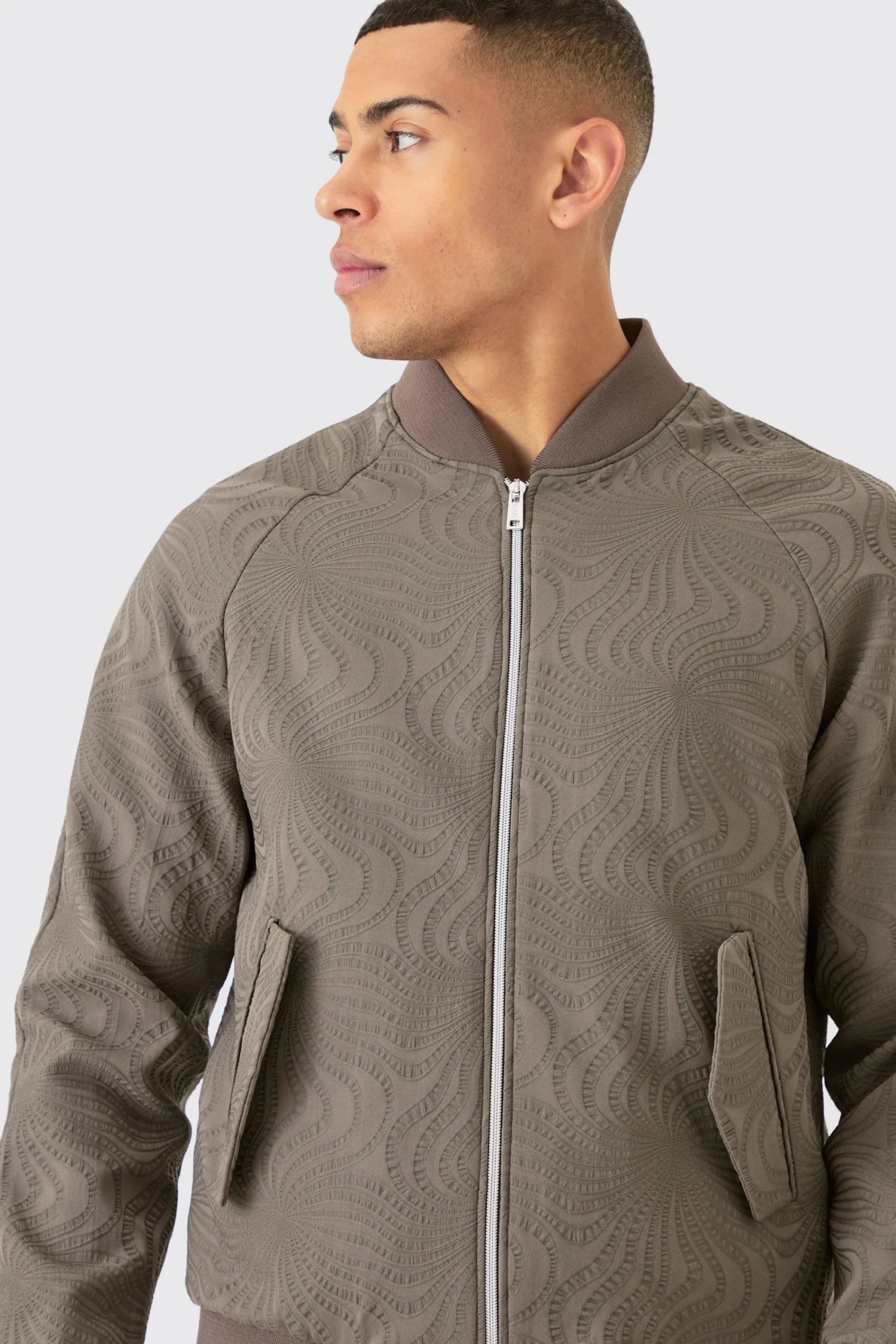 boohooMAN Textured Regular Fit Tailored Bomber Jacket | UK| Suits & Tailoring