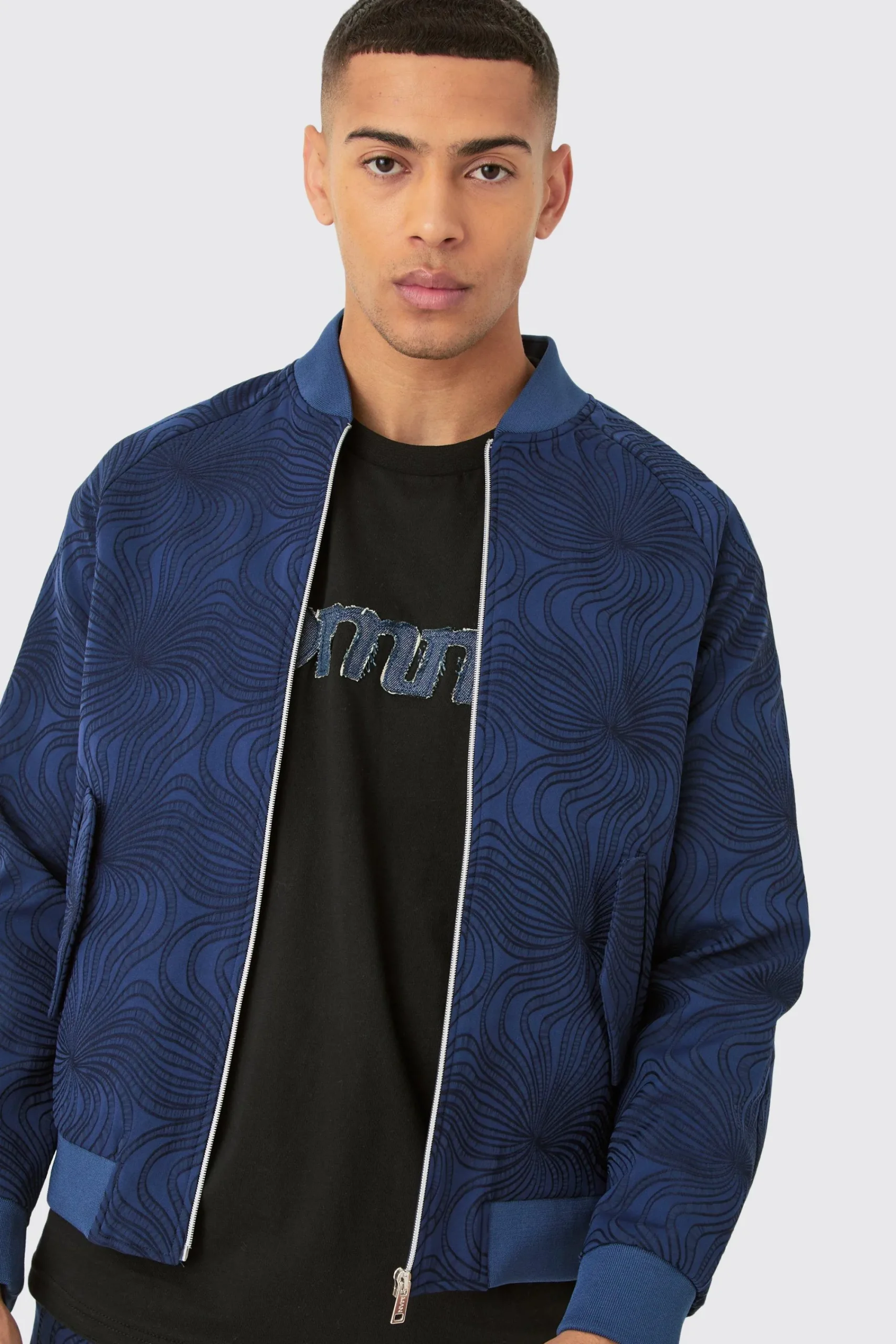 boohooMAN Textured Regular Fit Tailored Bomber Jacket | UK| Suits & Tailoring
