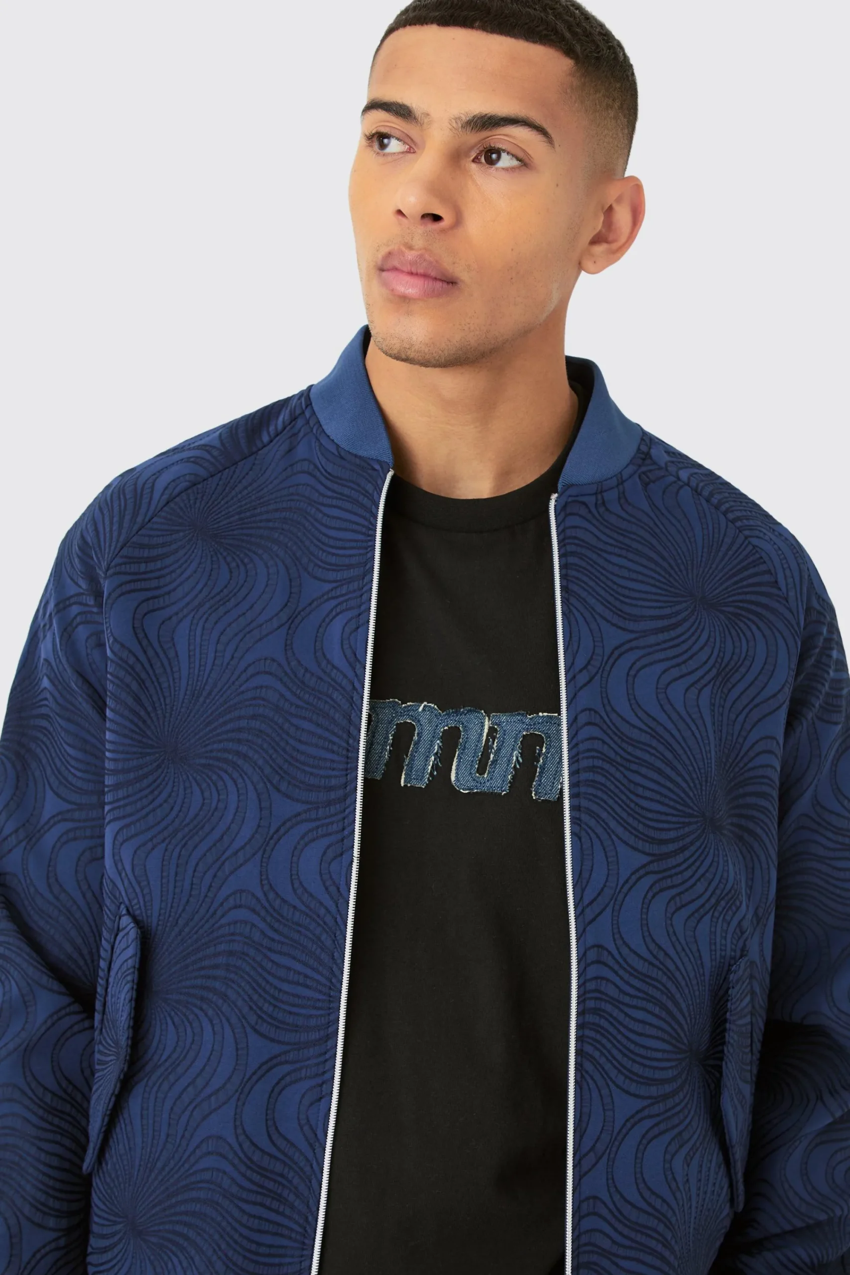 boohooMAN Textured Regular Fit Tailored Bomber Jacket | UK| Suits & Tailoring