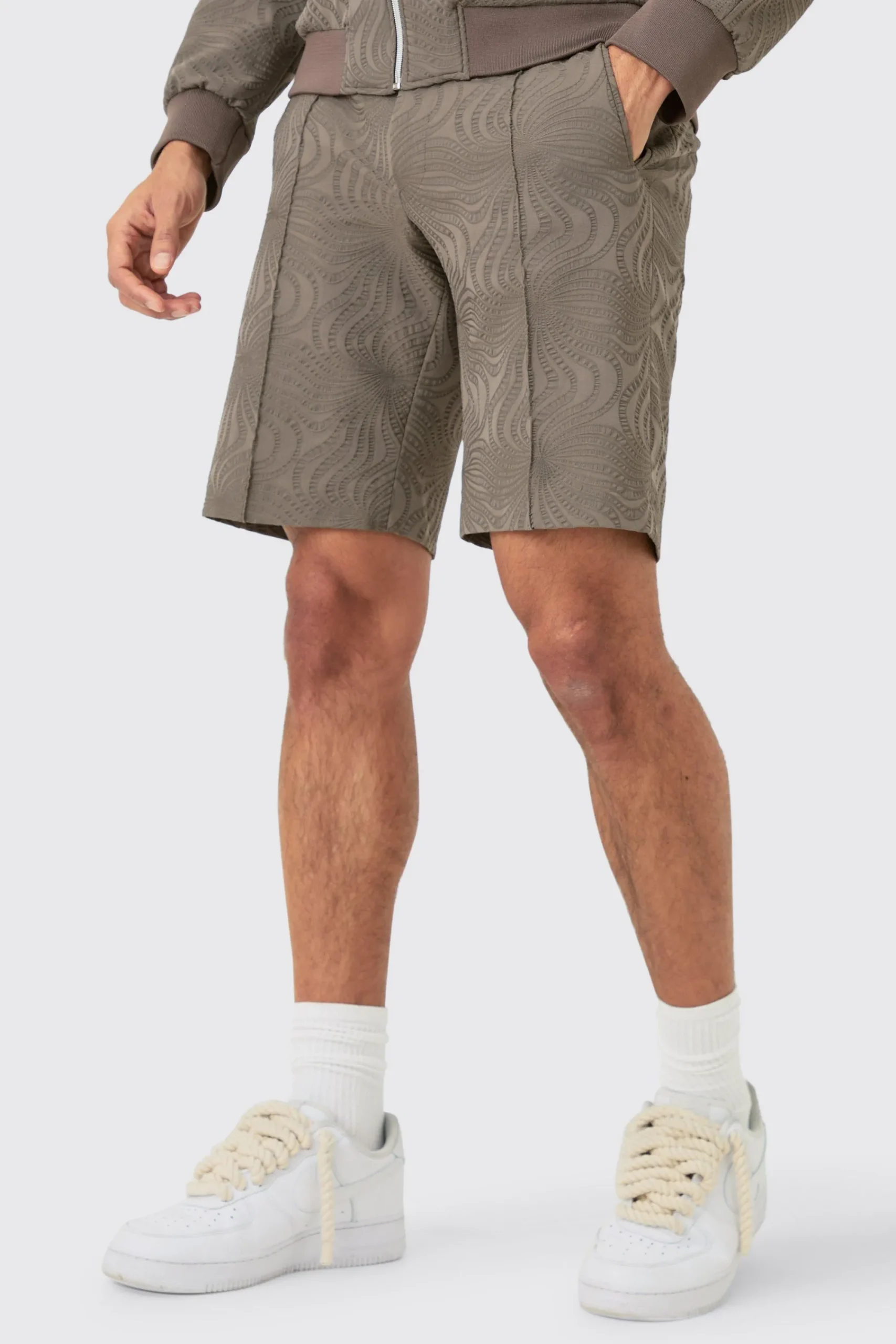 boohooMAN Textured Regular Fit Tailored Bomber Set | UK| Sets & Co-Ords