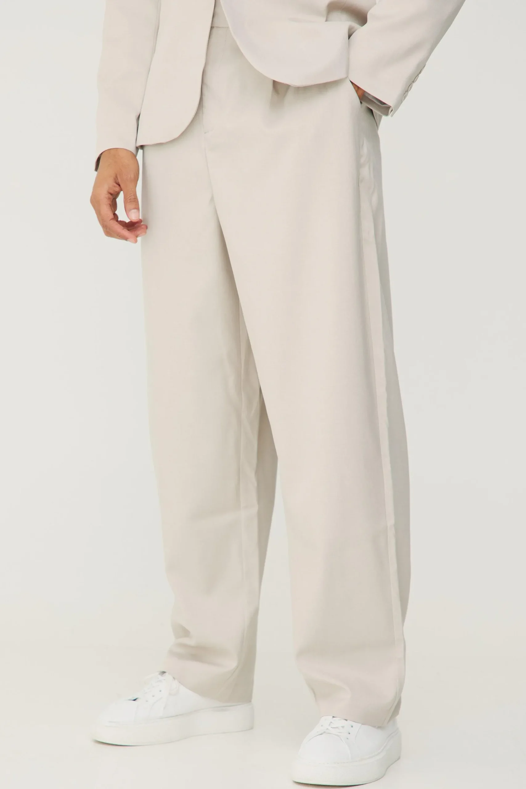 boohooMAN Textured Relaxed Fit Trousers | UK| Suits & Tailoring