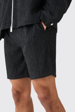 boohooMAN Textured Satin Elasticated Waist Shorts | UK| Shorts