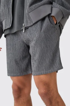 boohooMAN Textured Satin Elasticated Waist Shorts | UK| Shorts