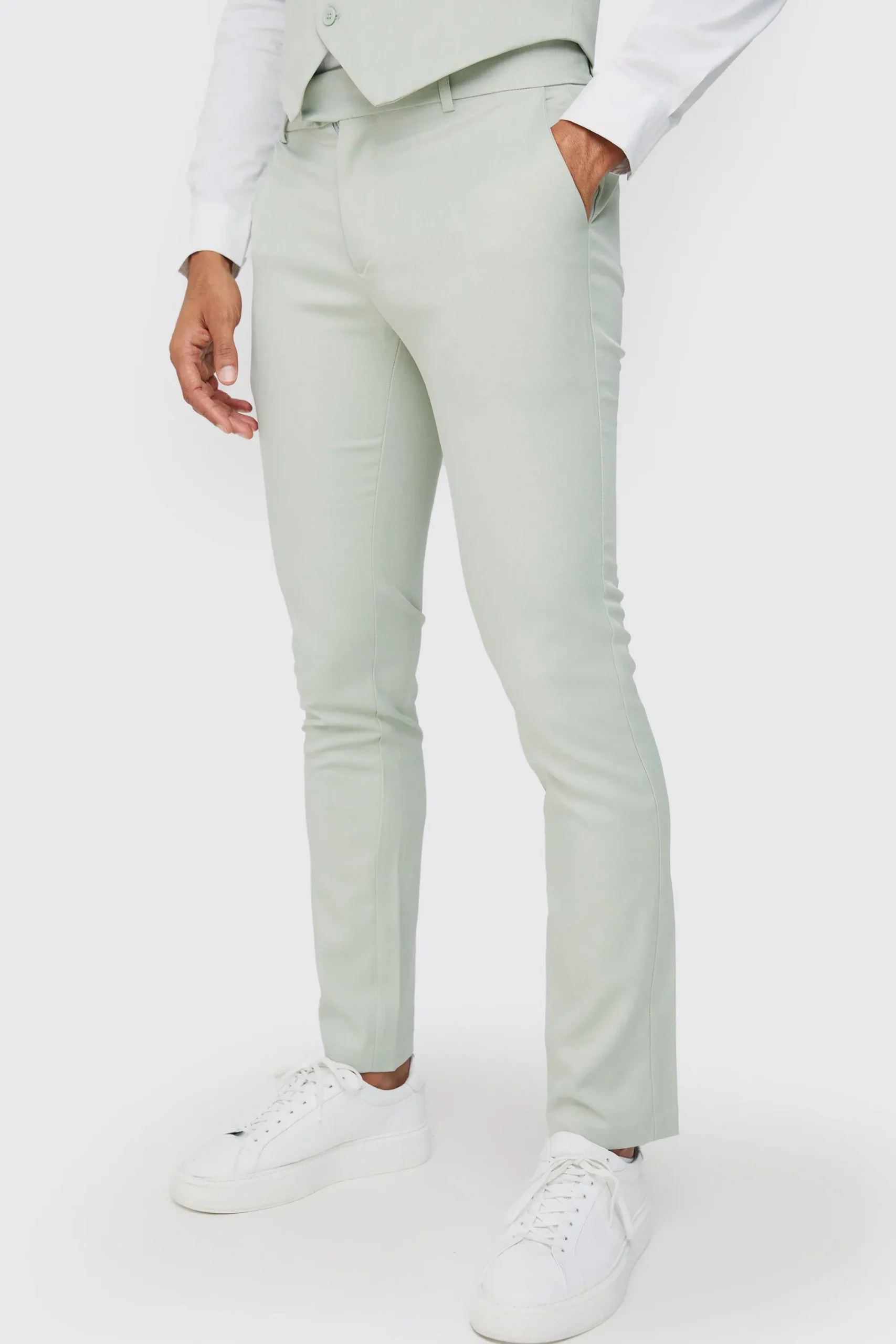 boohooMAN Textured Skinny Fit Suit Trousers | UK| Suits & Tailoring