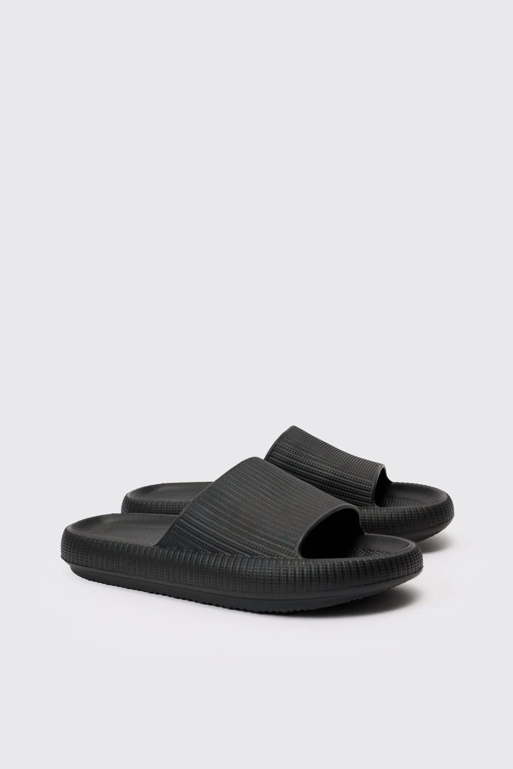 boohooMAN Textured Slider In | UK| Sliders & Slippers