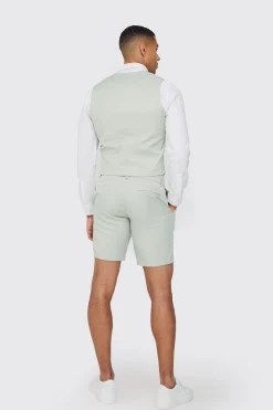 boohooMAN Textured Slim Fit Suit Shorts | UK| Suits & Tailoring|Shorts