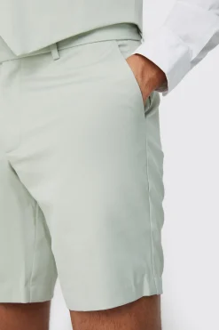 boohooMAN Textured Slim Fit Suit Shorts | UK| Suits & Tailoring|Shorts