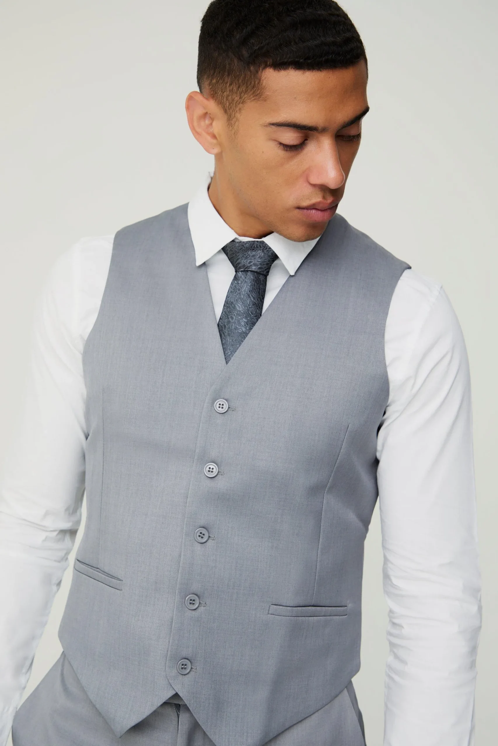 boohooMAN Textured Waistcoat | UK| Suits & Tailoring