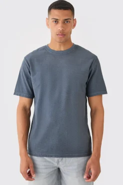 Textured Washed T-shirt | UK^boohooMAN Discount