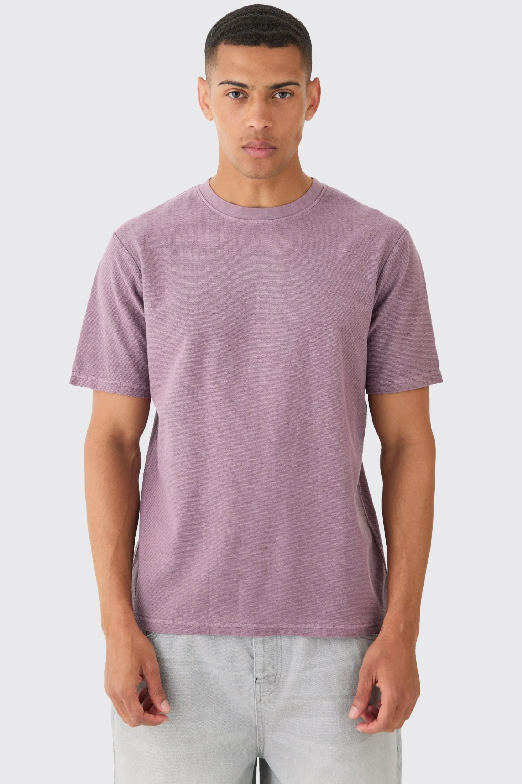 Textured Washed T-shirt | UK^boohooMAN Hot