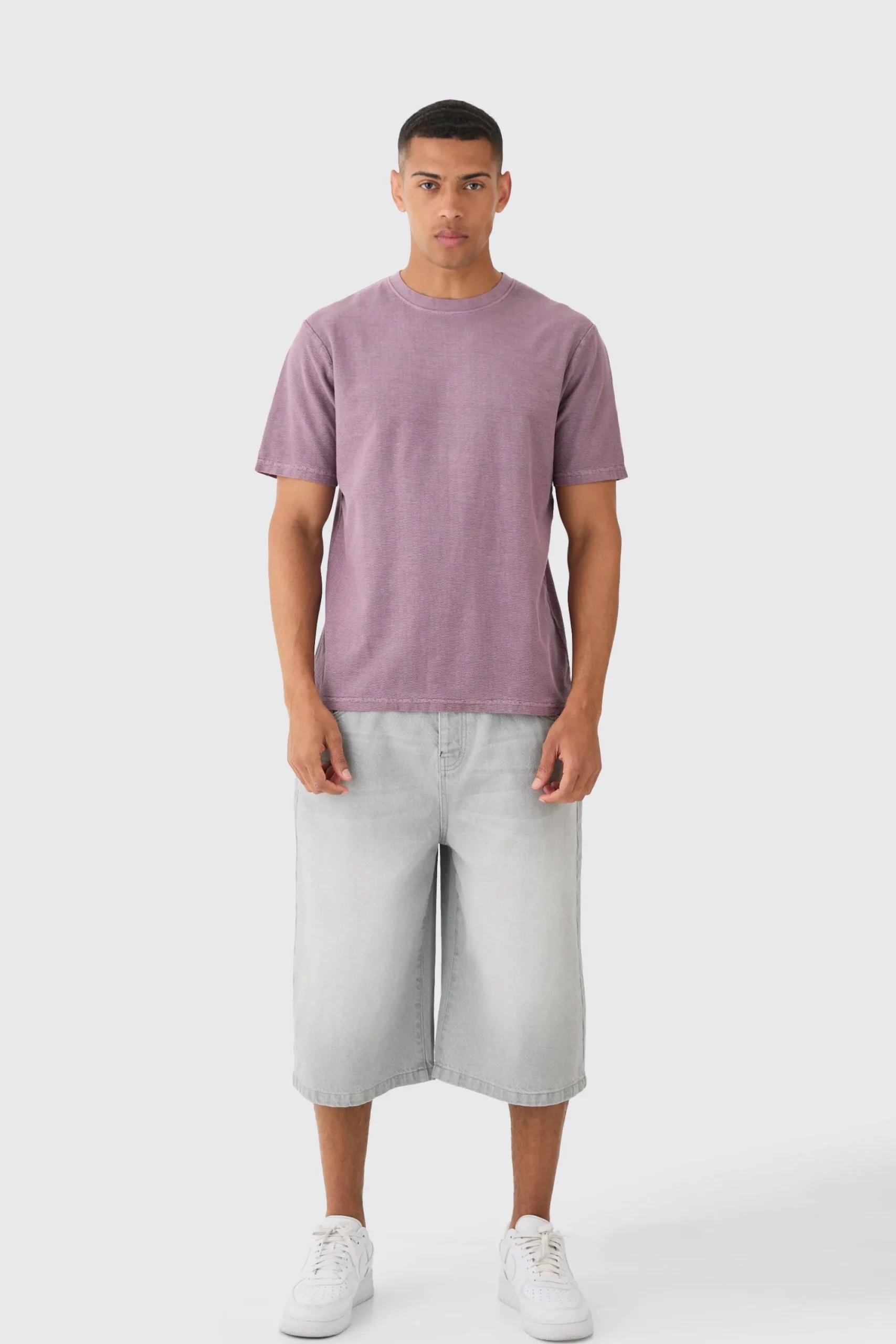 Textured Washed T-shirt | UK^boohooMAN Hot