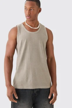 Textured Washed Vest | UK^boohooMAN Sale