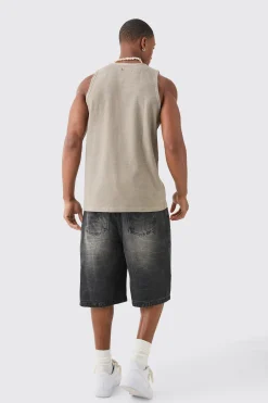 Textured Washed Vest | UK^boohooMAN Sale