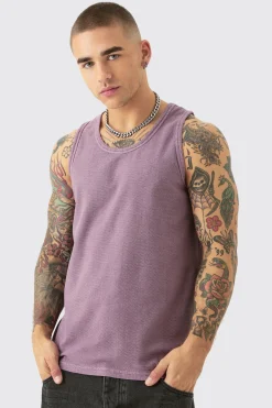 Textured Washed Vest | UK^boohooMAN Best