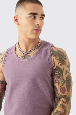 Textured Washed Vest | UK^boohooMAN Best