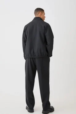 boohooMAN Textured Zip Up Smart Jacket | UK| Suits & Tailoring|Coats & Jackets