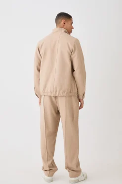 boohooMAN Textured Zip Up Smart Jacket | UK| Coats & Jackets